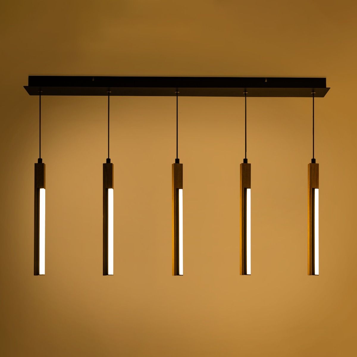 MD4768-5-3BMT ELIOT LAMPA WISZĄCA CZARNA-DREWNO/BLACK-WOOD