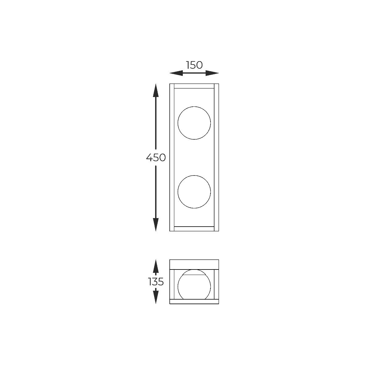 MB3115-2-3BT PIRO KINKIET CZARNY/BLACK