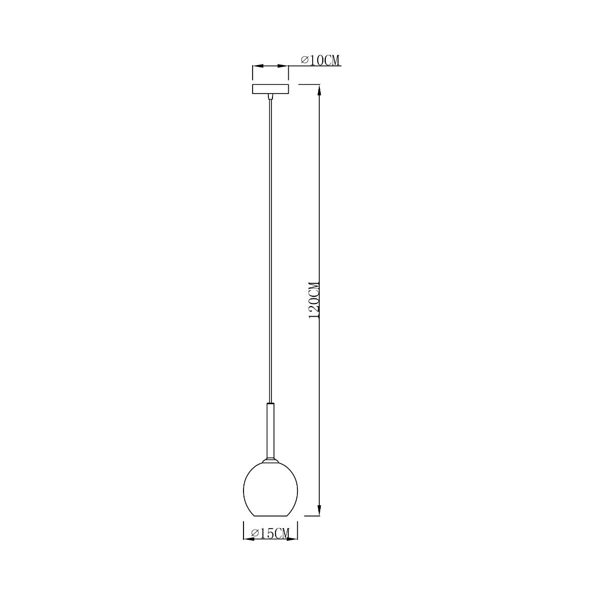 Lampa wisząca MONIC MD1629-1 chrom