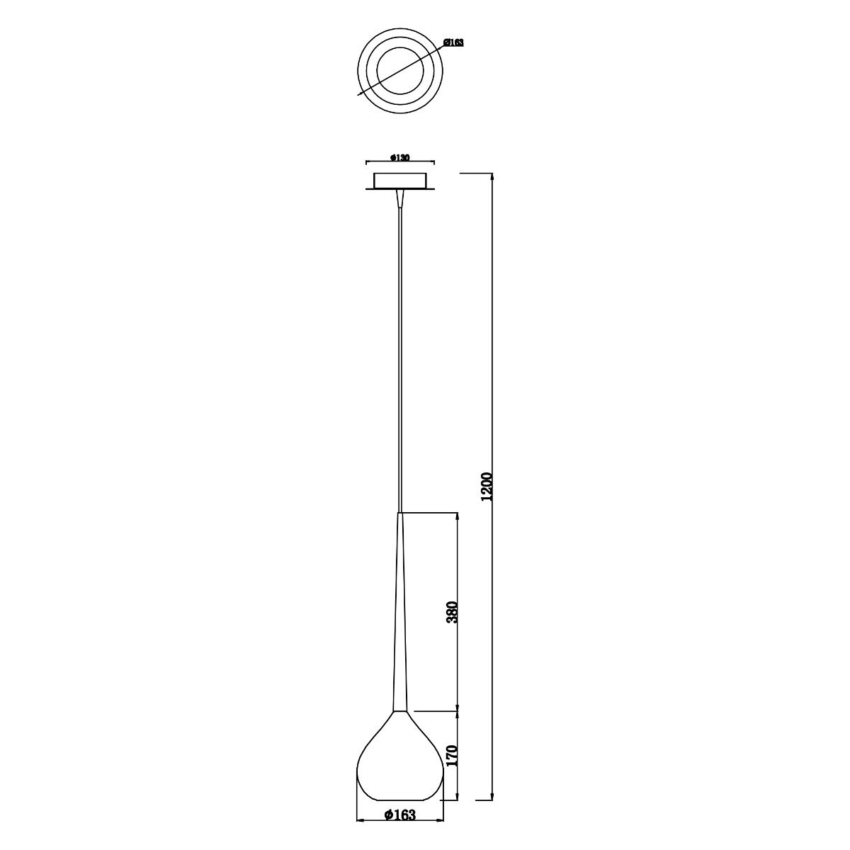 Lampa wisząca LIBRA MD2128-1W