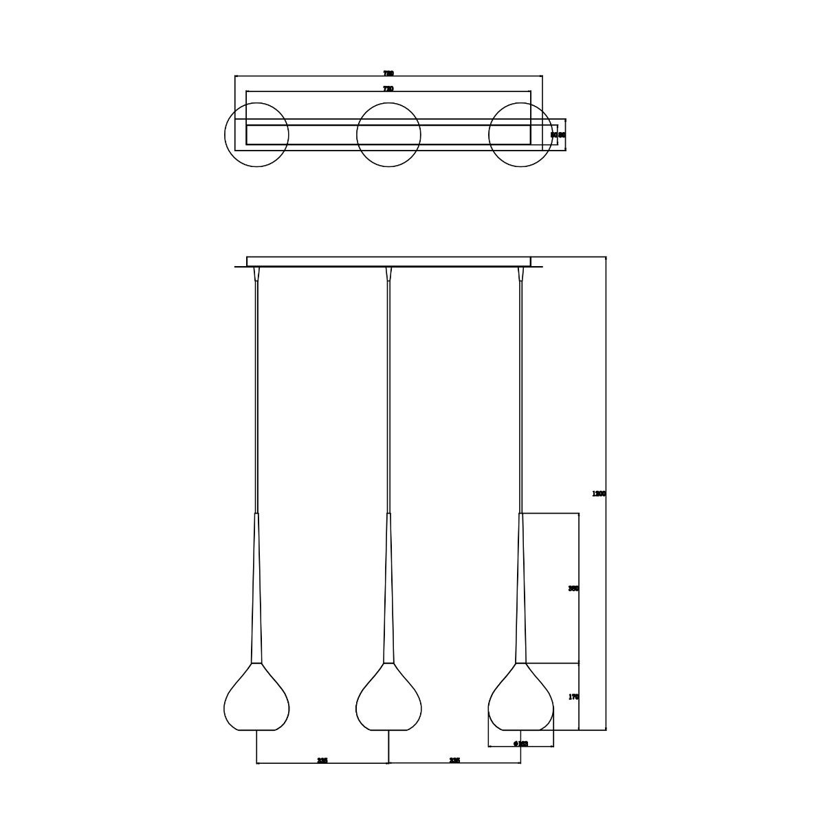 Lampa wisząca LIBRA MD2128B-3S