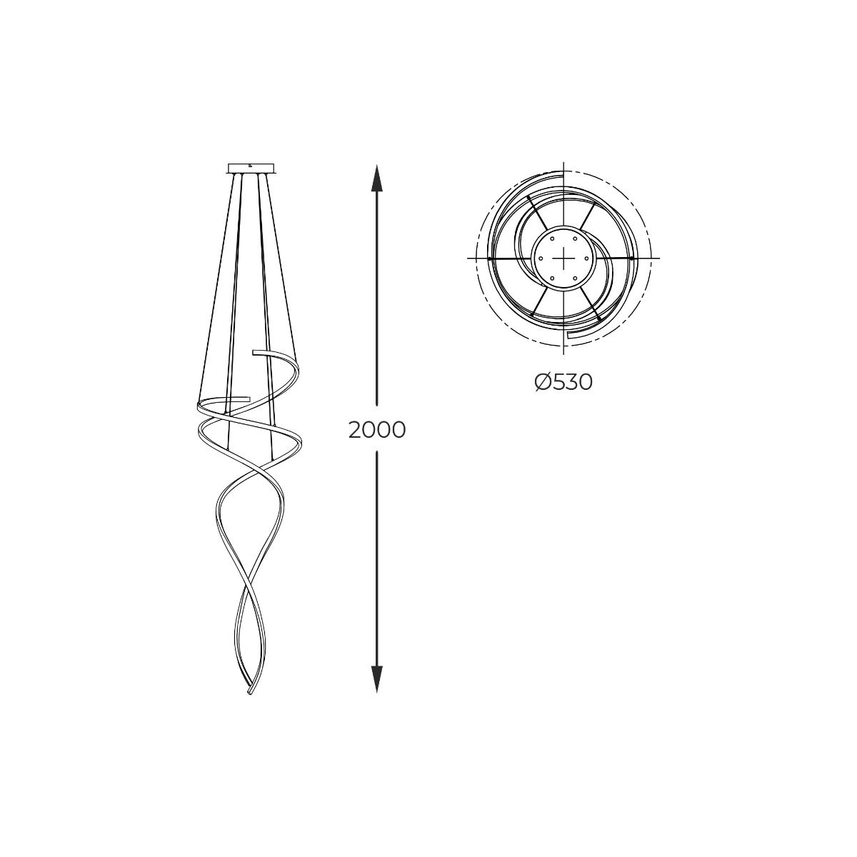 MD3127-2M-3GT COCO LAMPA WISZĄCA ZŁOTA/GOLD