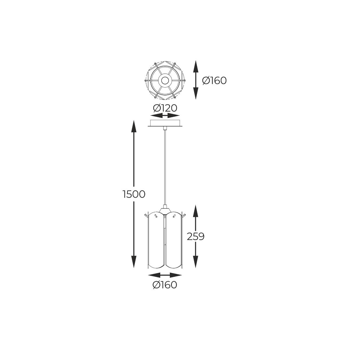 MD3523-1-EGN NIRA LAMPA WISZĄCA ZŁOTA/GOLD