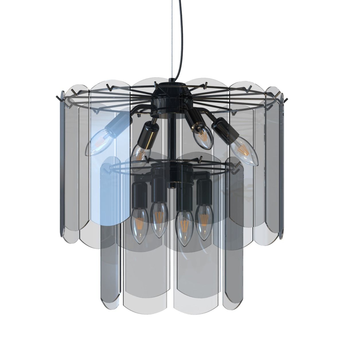 MD3523-8M-EBCN NIRA LAMPA WISZĄCA CZARNA/BLACK