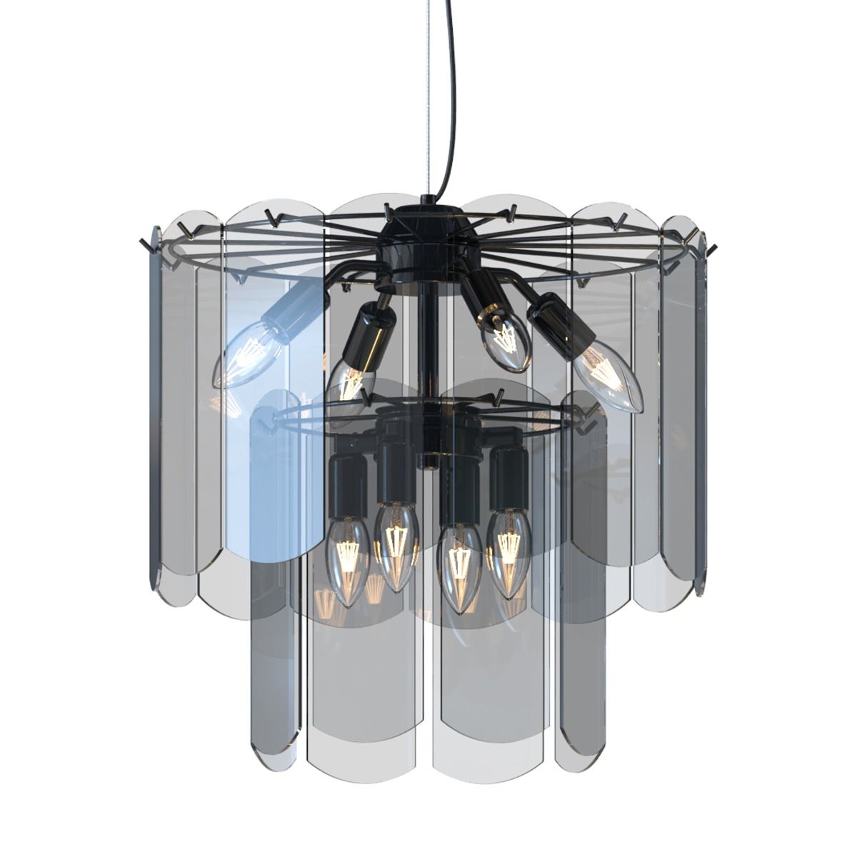 MD3523-8M-EBCN NIRA LAMPA WISZĄCA CZARNA/BLACK