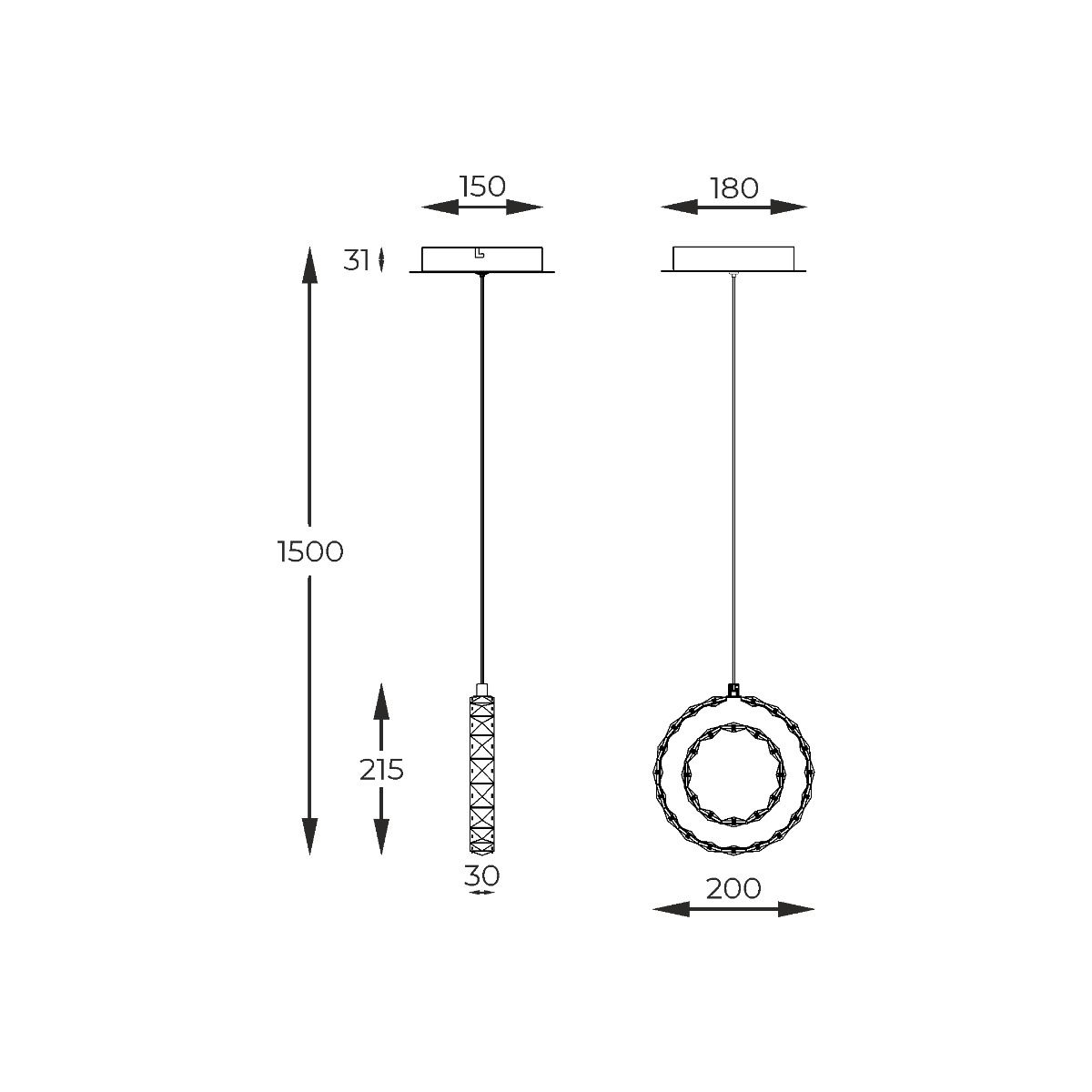 MD3713-1-3CT GIRONA LAMPA WISZĄCA CHROM/CHROME