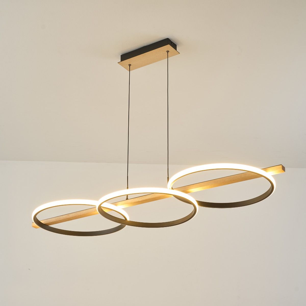 MD3913-3-3BWLT ALMERIA LAMPA WISZĄCA CZARNA-DREWNO/BLACK-WOOD