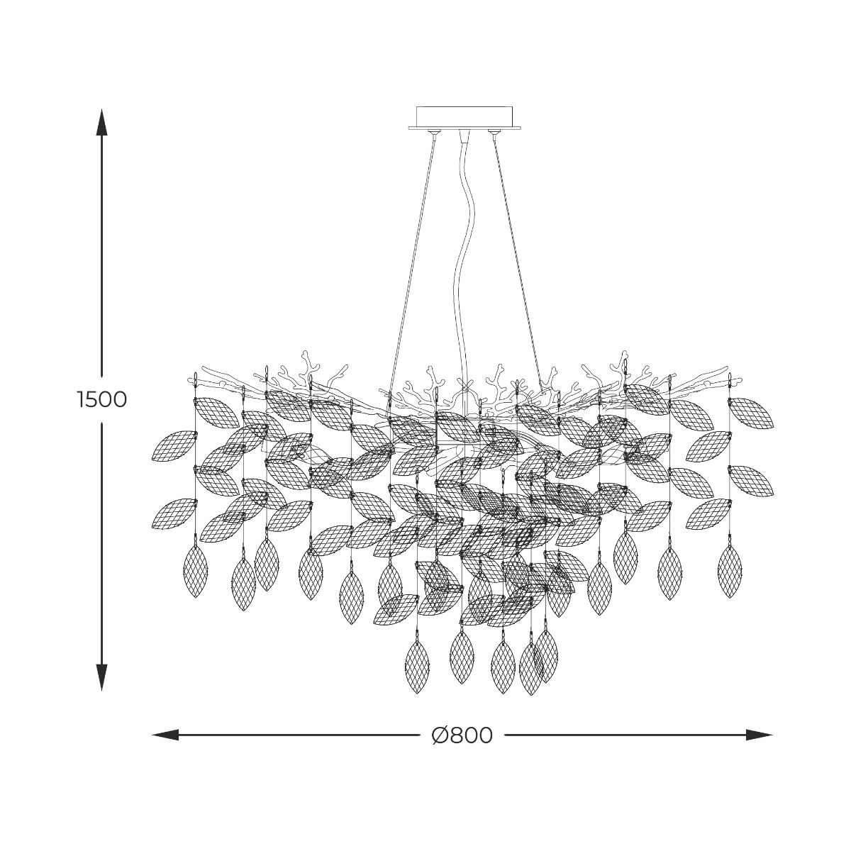 MD4115-1-ECN CINDY LAMPA WISZĄCA CHROM