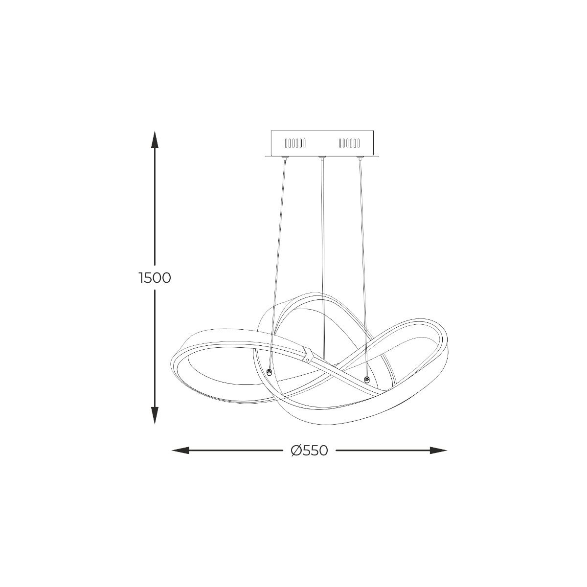 MD9717-1-3BCD INDIGO LAMPA WISZĄCA CZARNY CHROM/BLACK CHROME