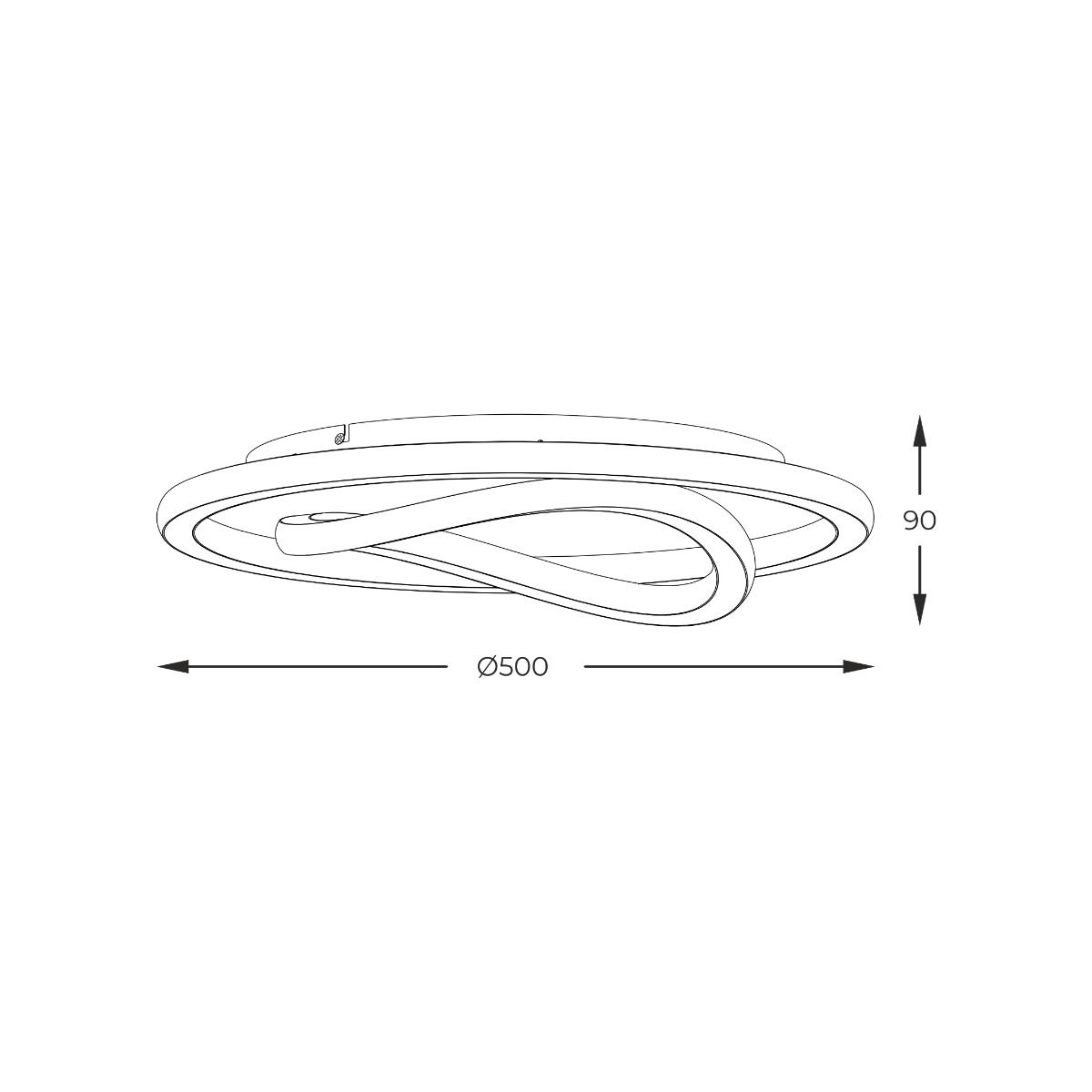 MX3889-1A-3BGT LENS LAMPA SUFITOWA CZARNA-ZŁOTA/BLACK-GOLD