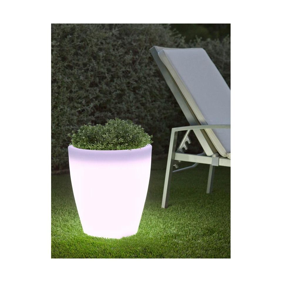 Doniczka solarna VIOLETA RGB LED LUMVL055SSNW