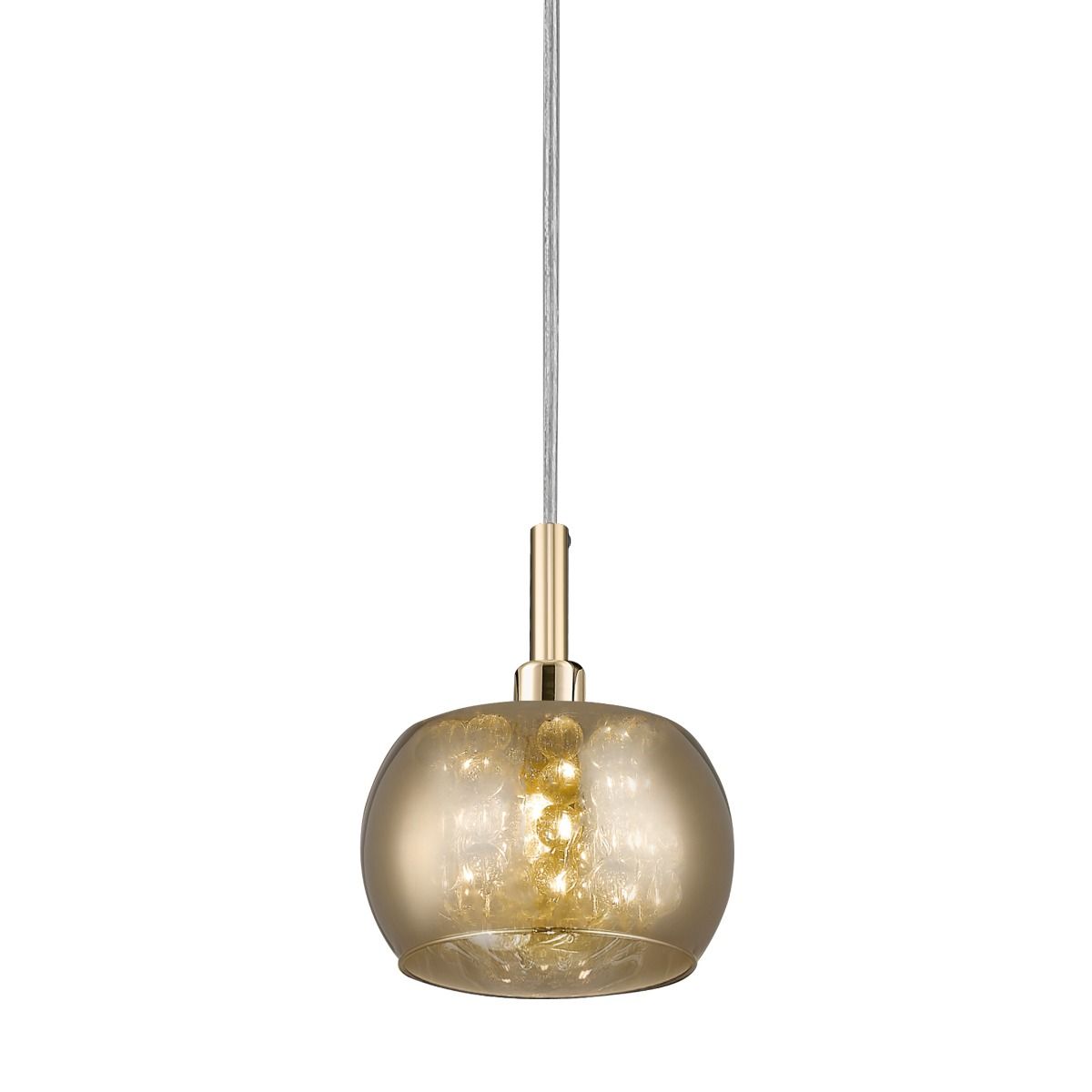 P0076-01A-F7HF CRYSTAL LAMPA WISZĄCA ZŁOTA/GOLD