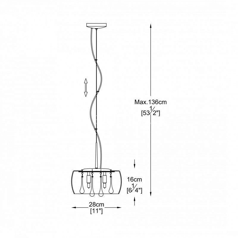 Lampa wisząca CRYSTAL II P0076-03E-F4FZ