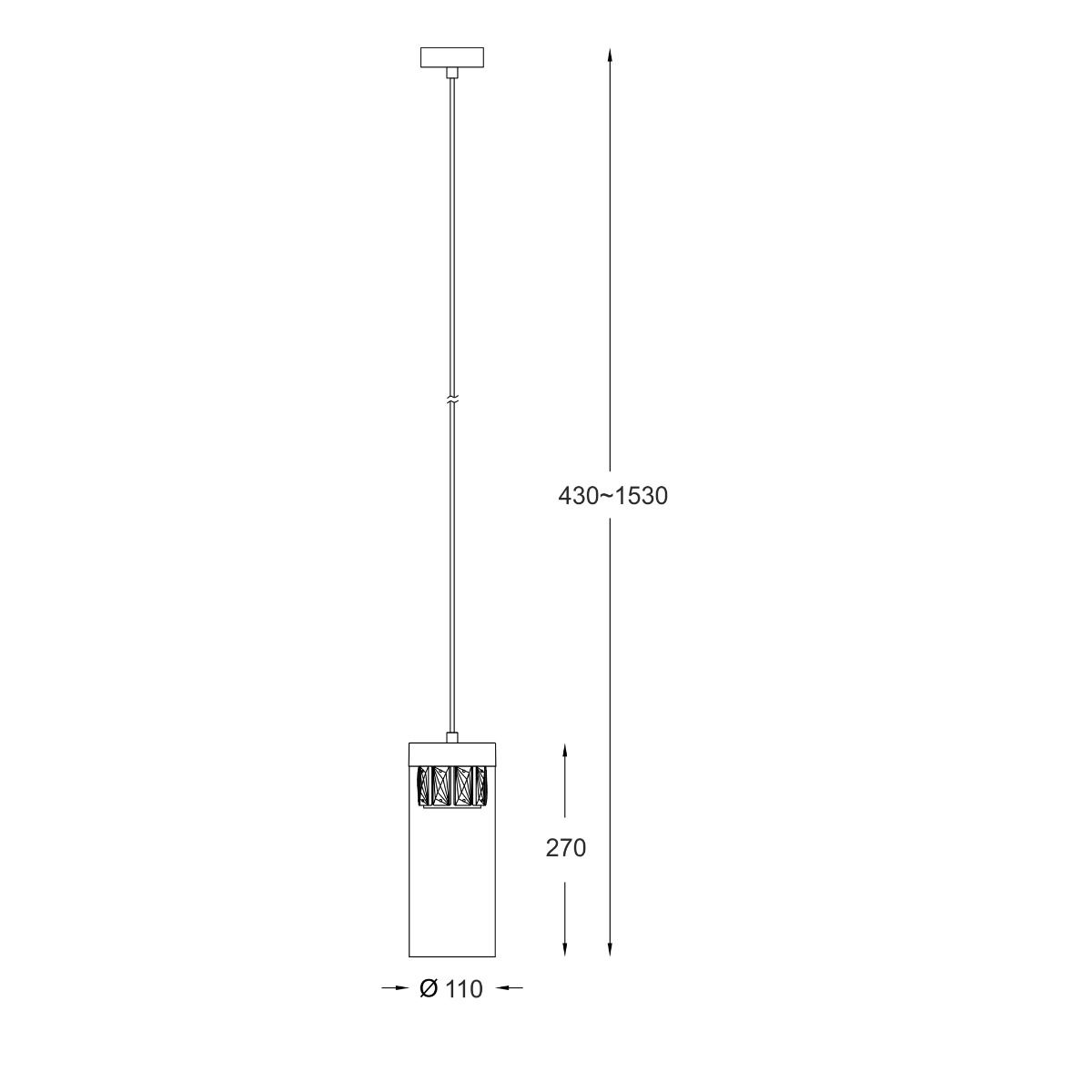 Lampa wisząca GEM P0389-01D-F4AC