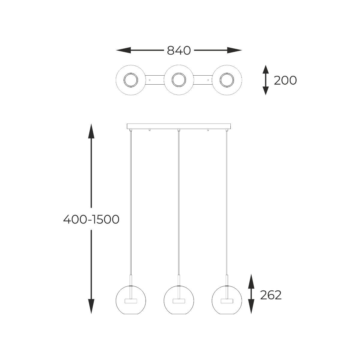 P0428-03J-B5AC ENCELADUS LAMPA WISZĄCA CHROME