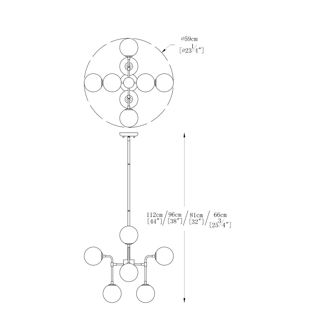 Lampa wisząca RIANO P0454-08C-SDGF