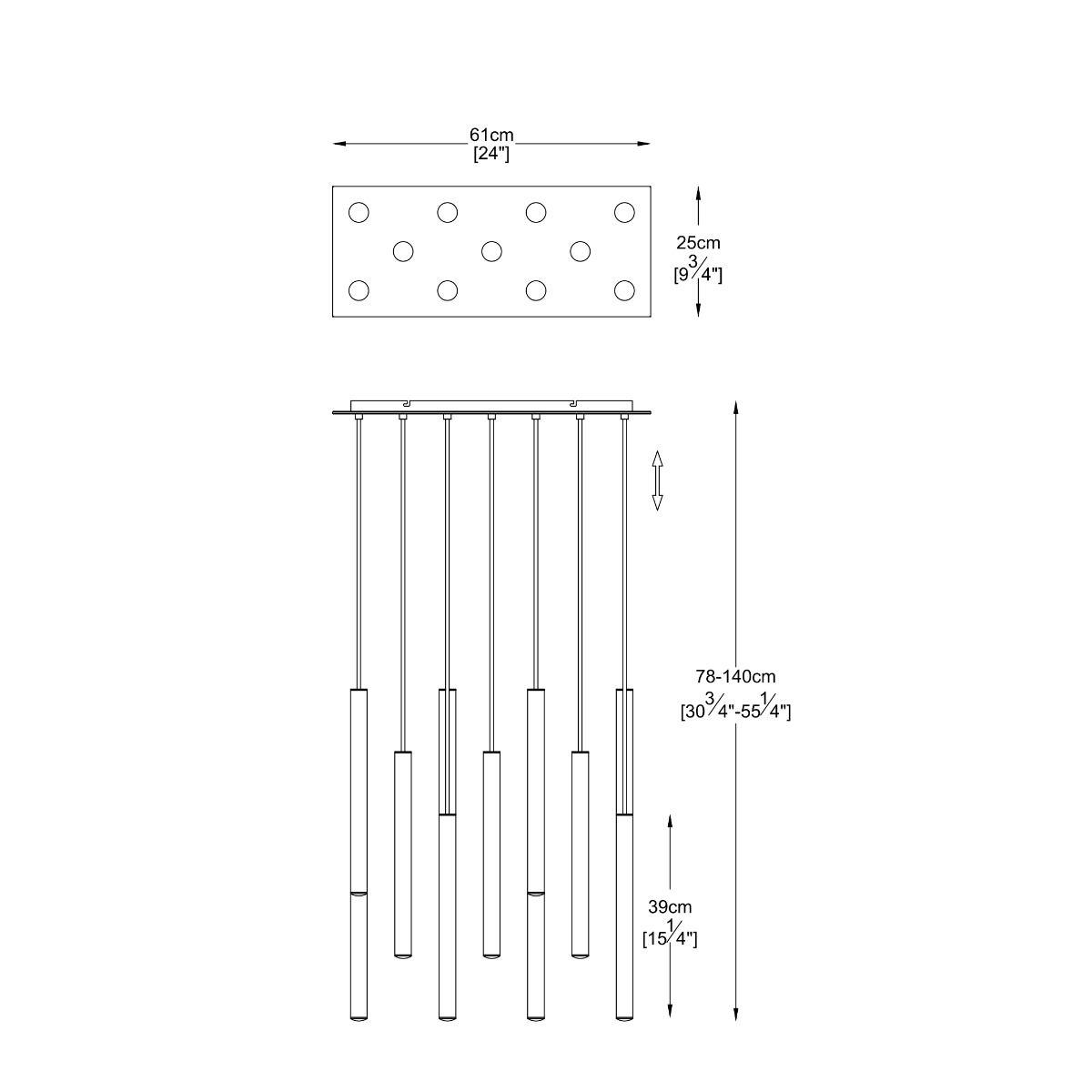 Lampa wisząca  LOYA  P0461-11A-B5SC