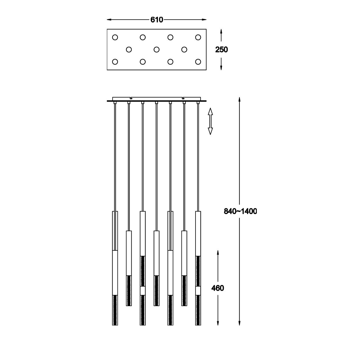 Lampa wisząca ONE P0461-11L-B5F7