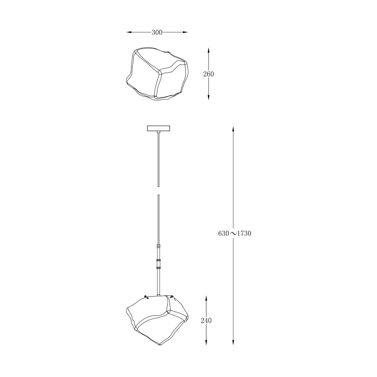 Lampa wisząca ROCK P0488-01M-SEAC