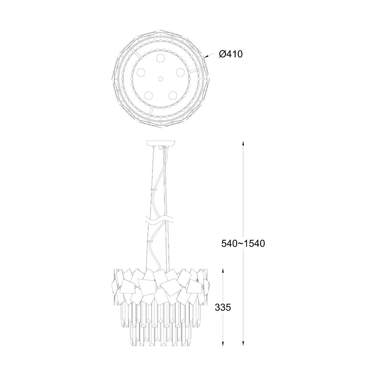 Lampa wisząca QUASAR P0506-05A-F4AC