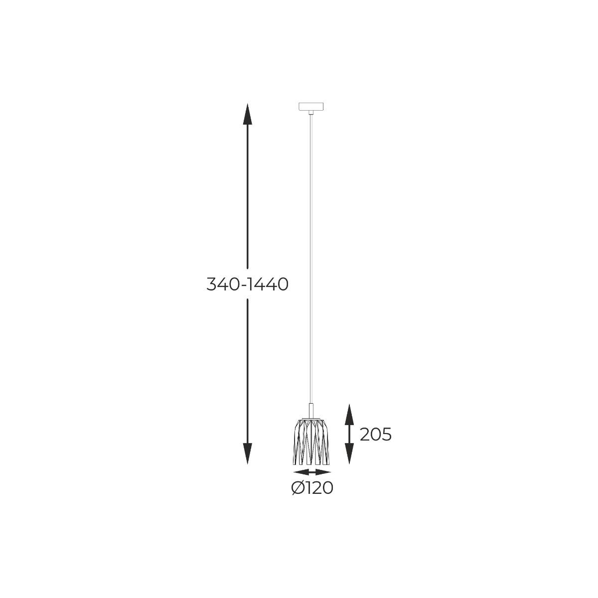 P0590-01A-V7AC TAZZA LAMPA WISZĄCA ZŁOTA/GOLD