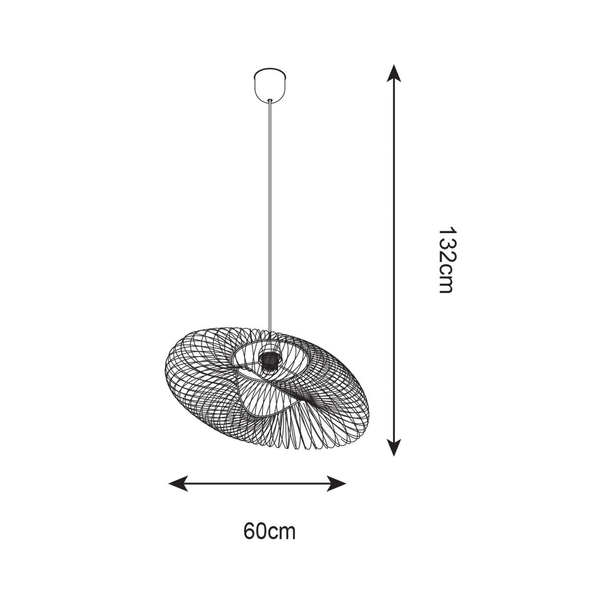 Lampa wisząca ALICE P18230-D60-BK