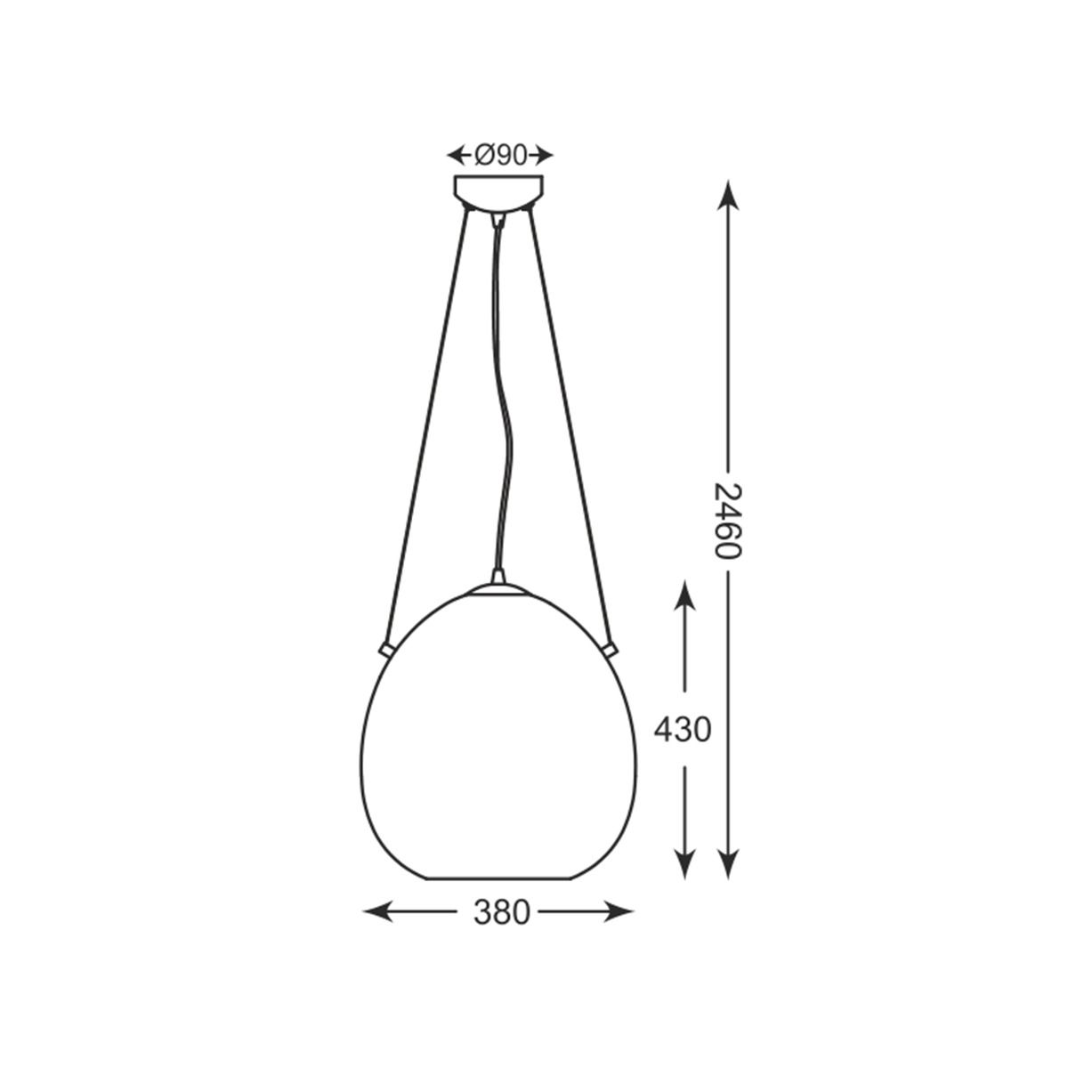 Lampa wisząca MOON P19066B-D38