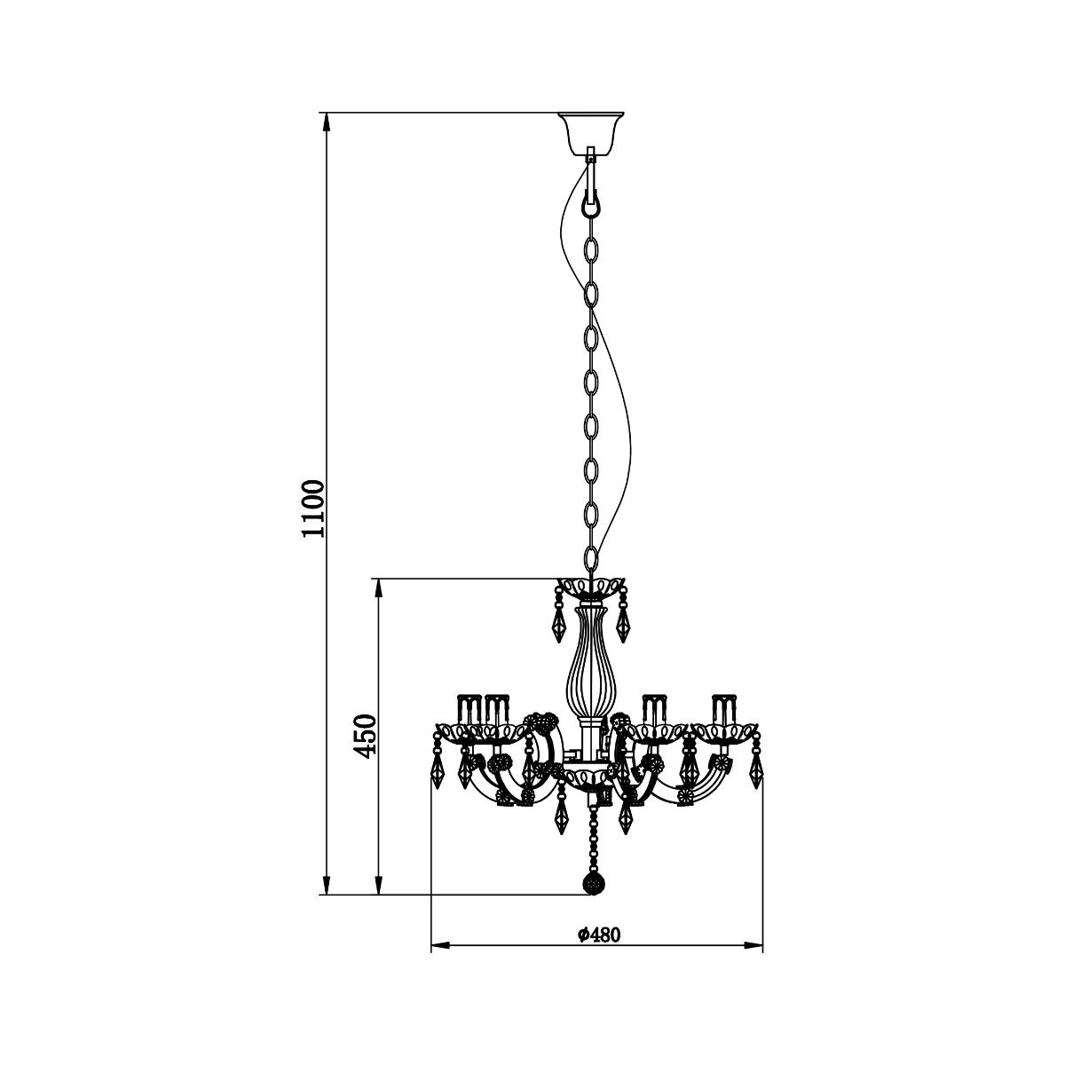 Lampa wisząca MAGNOLIA RLD94016-5B