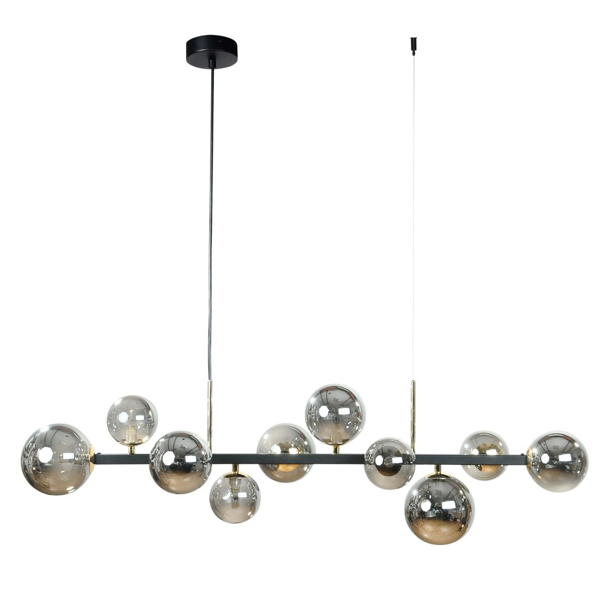 1214 SERENITY LAMPA WISZĄCA CZARNY + ZŁOTA SATYNA