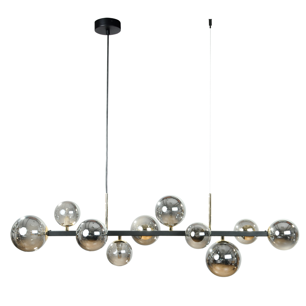 1214 SERENITY LAMPA WISZĄCA CZARNY + ZŁOTA SATYNA