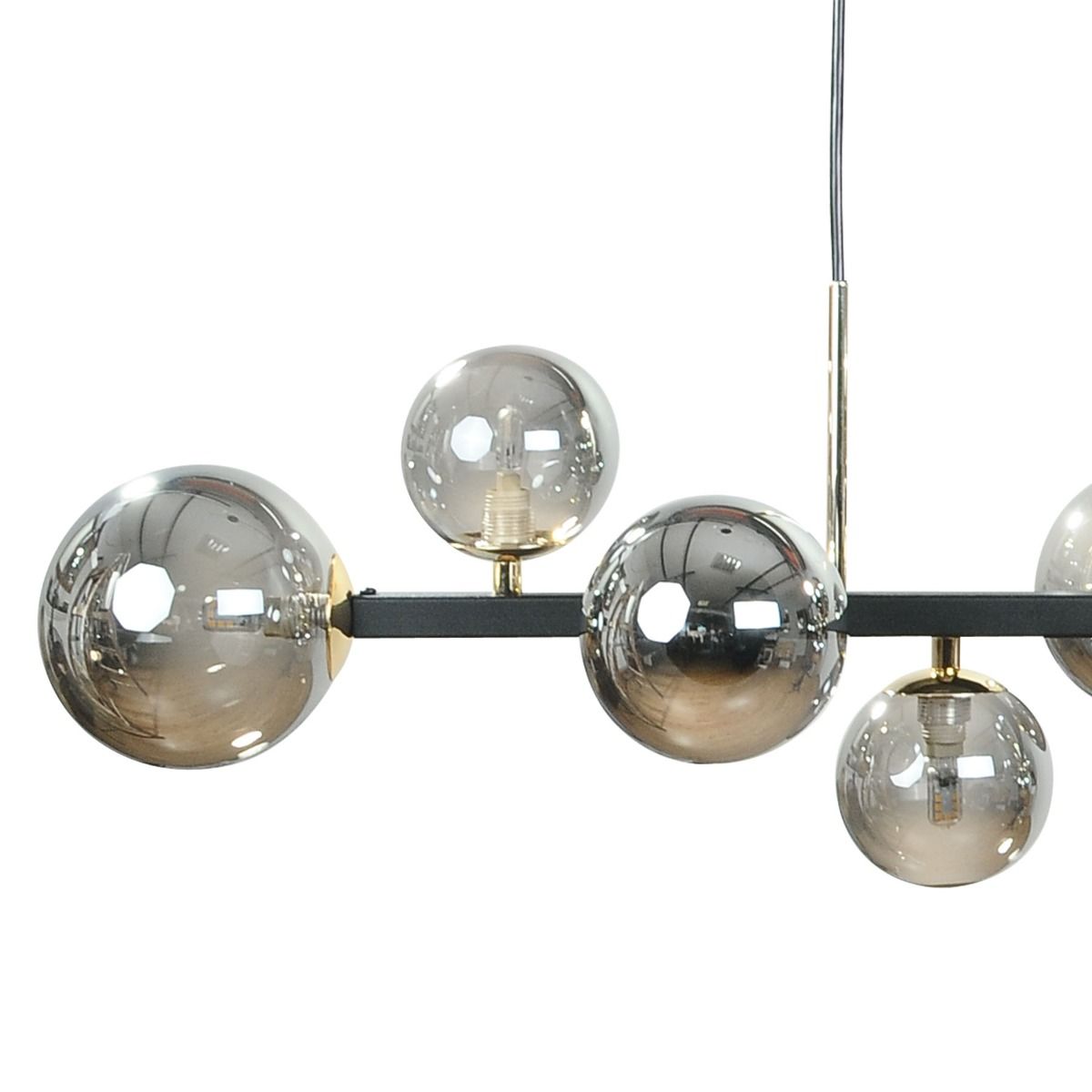 1214 SERENITY LAMPA WISZĄCA CZARNY + ZŁOTA SATYNA
