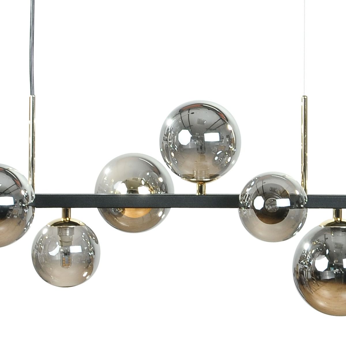 1214 SERENITY LAMPA WISZĄCA CZARNY + ZŁOTA SATYNA