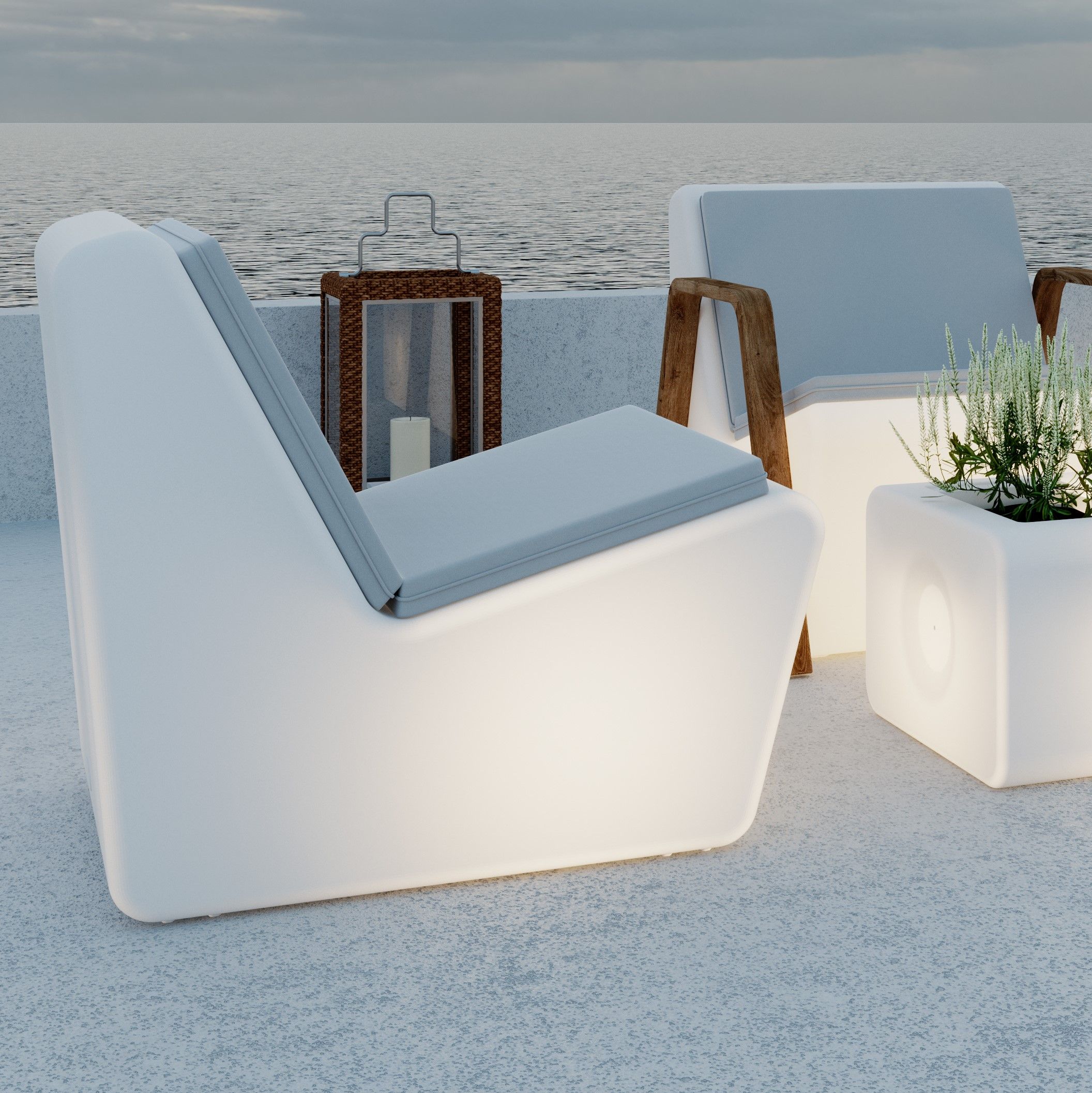 Krzesło solarne LED RGB TARIDA IP65 3159