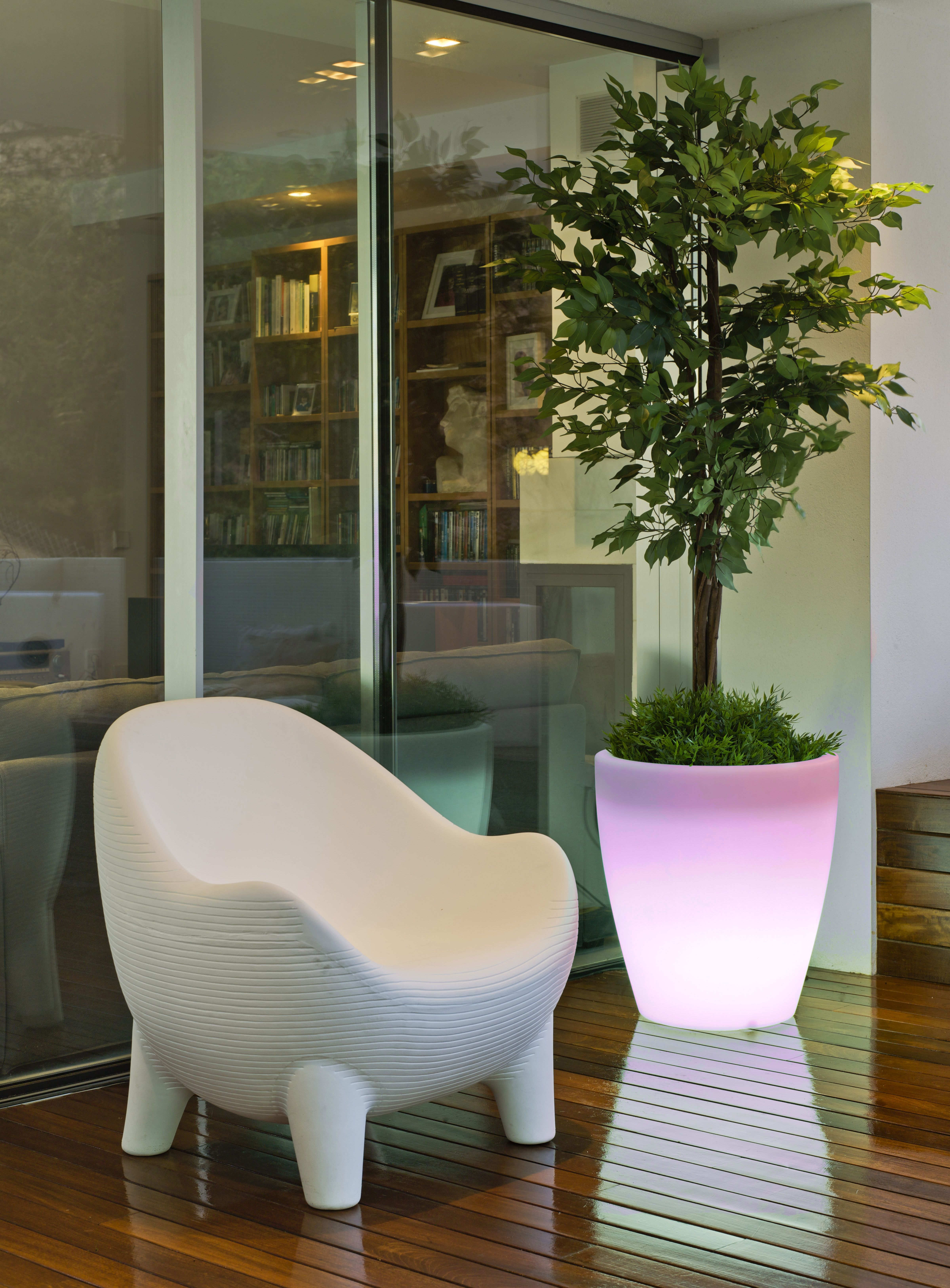 Doniczka solarna VIOLETA RGB LED 3281