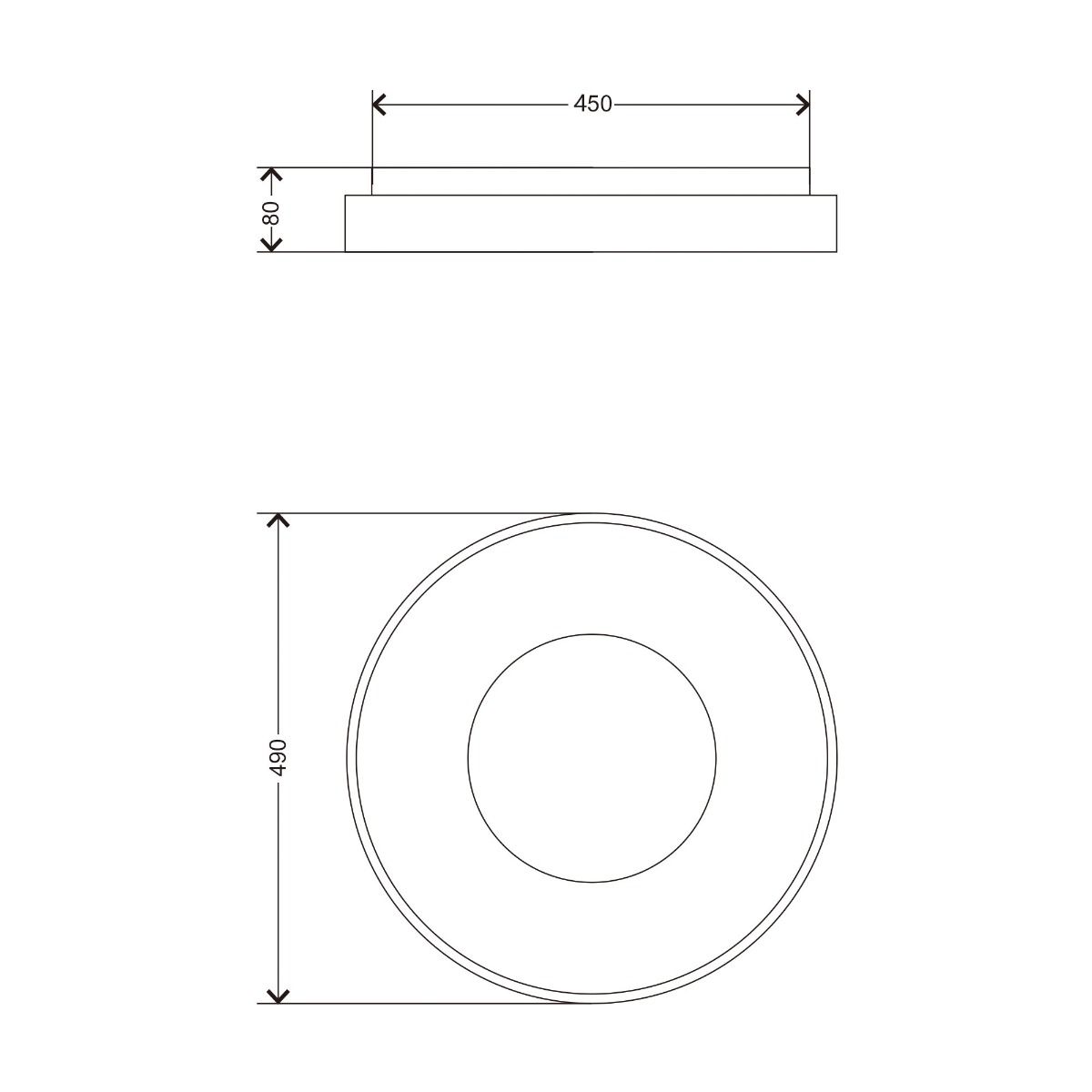 YL-CCT-04 ESPINO LAMPA SUFITOWA LED CZARNA/BLACK