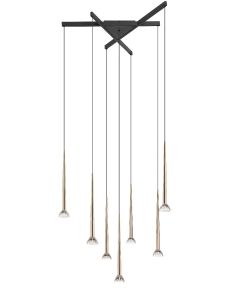 P0603-07C-SDB1 BOSTON LAMPA WISZĄCA MATT BLACK+FRENCH GOLD