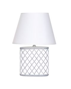 2021 LAMPA STOŁOWA BIAŁO-SZARA/WHITE-GREY