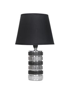  2186 LAMPA STOŁOWA SREBRNO-CZARNA/SILVER-BLACK