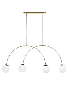1219 BOW LAMPA WISZĄCA ZŁOTY SATYNA + CZARNY