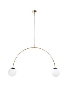 1221 BOW LAMPA WISZĄCA ZŁOTY SATYNA + CZARNY