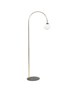 1223 BOW LAMPA PODŁOGOWA ZŁOTY SATYNA + CZARNY