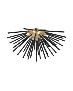 C0491-06B-F7BC URCHIN LAMPA SUFITOWA CZARNO-ZŁOTA/BLACK-GOLD