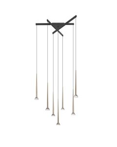P0603-07C-SDB1 BOSTON LAMPA WISZĄCA CZARNY MAT+ZŁOTO