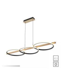 MD3913-3-3BWLT ALMERIA LAMPA WISZĄCA CZARNA-DREWNO/BLACK-WOOD