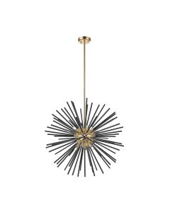 P0491-09C-F7BC URCHIN LAMPA WISZĄCA CZARNO-ZŁOTA/BLACK-GOLD