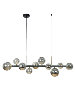 1214 SERENITY LAMPA WISZĄCA CZARNY + ZŁOTA SATYNA